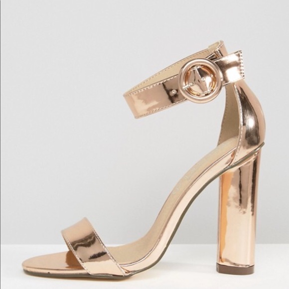 Strappy rose gold heels, Truffle London ASOS sz 9 - Picture 2 of 7